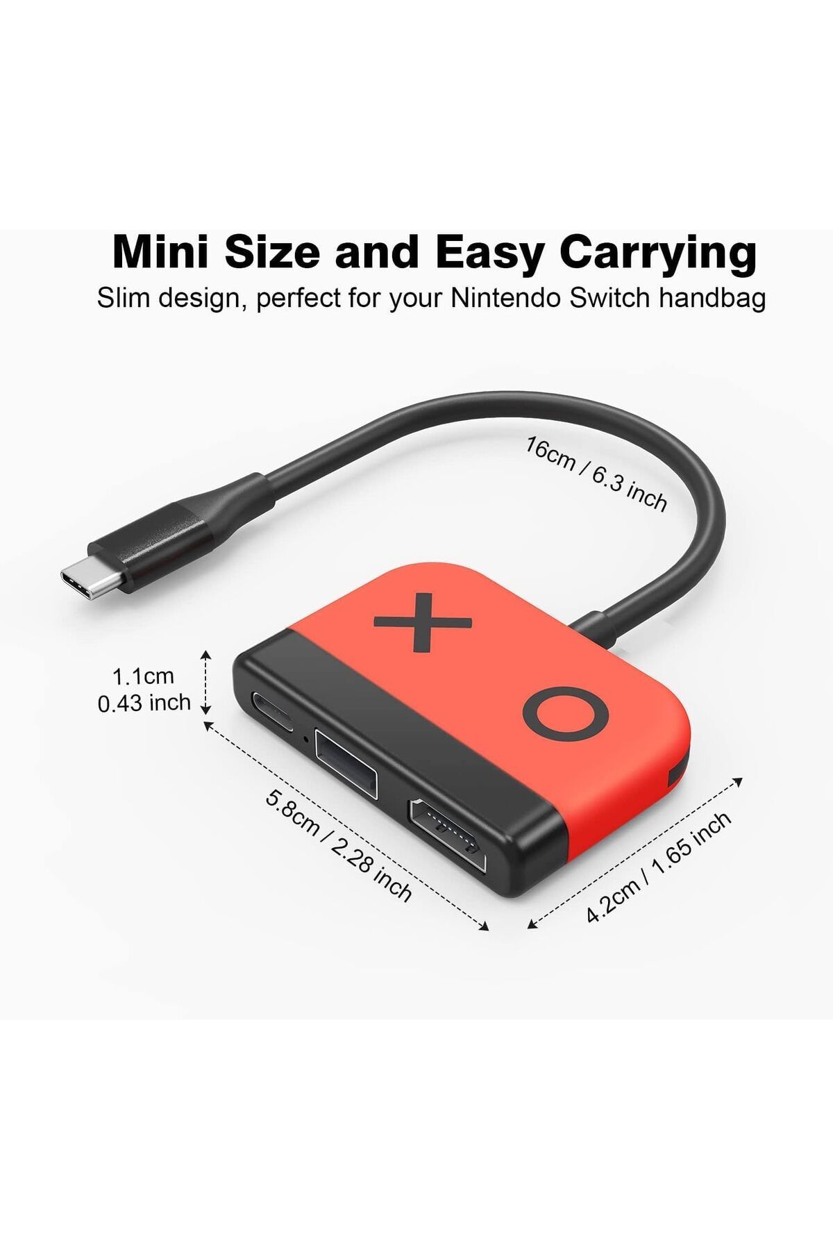 COOYA-قاعدة توصيل محمولة لأجهزة Switch/OLED، ومحطة توصيل تلفزيون مزودة بمنفذ HDMI 2.0 بدقة 4K، ومنفذ USB 3.0، وشحن PD 7