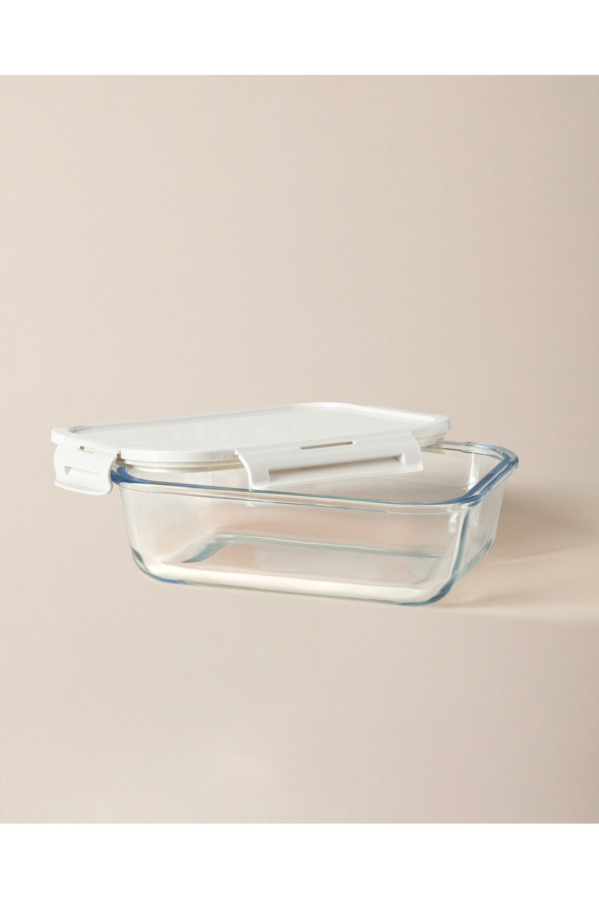 Madame Coco-Modena Rectangular Lid Borosilicate Glass Storage Container - Ecru - 1500 ml 6