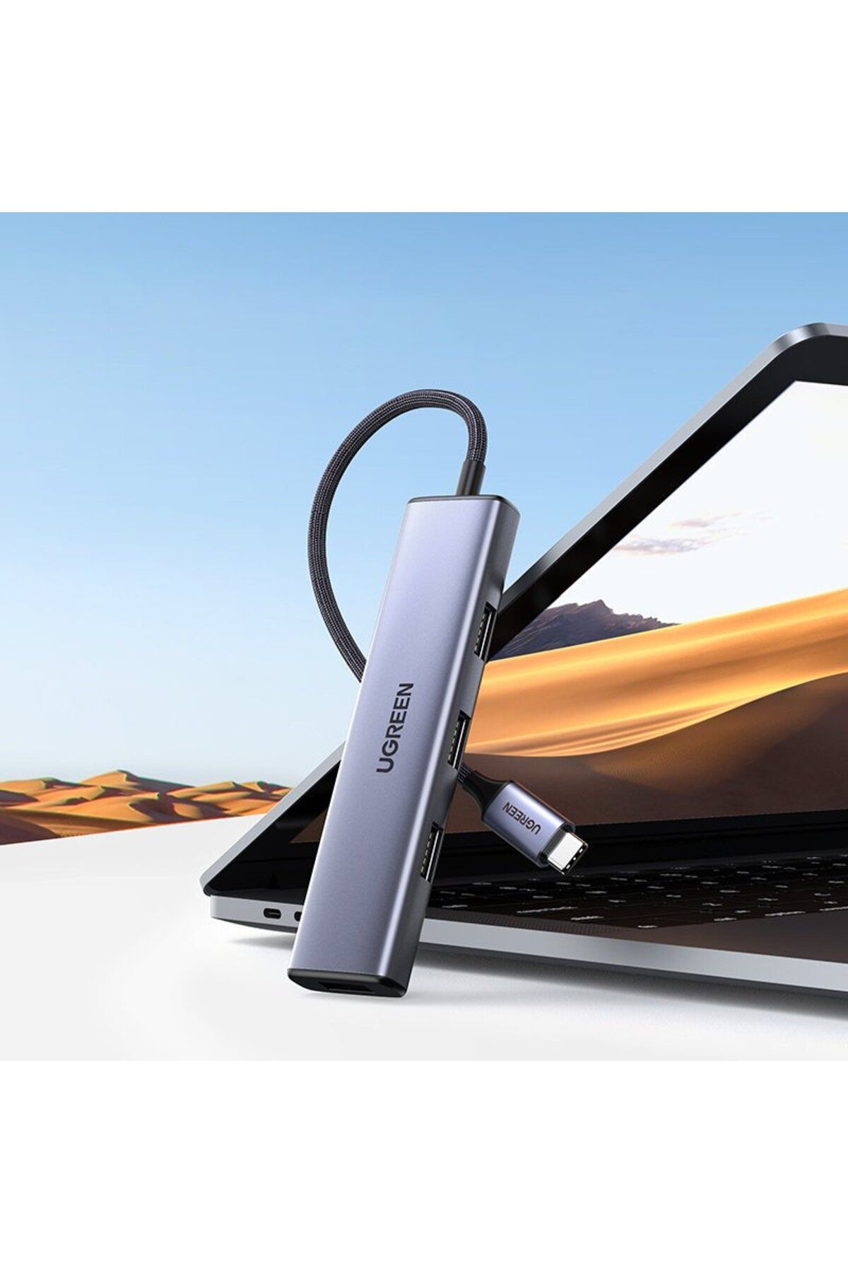 Ugreen-Splitter HUB USB-C la 4x USB 3.2 argintiu 3