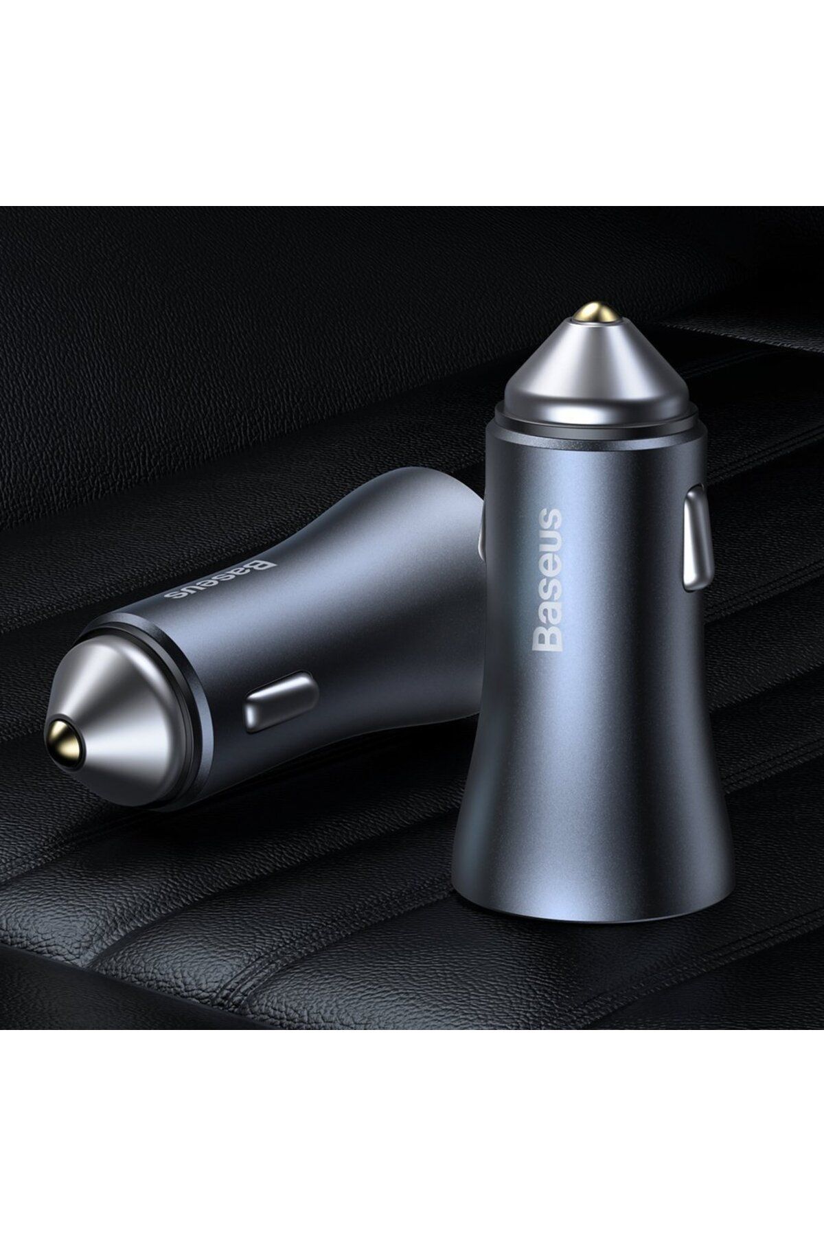 Baseus-Încărcător auto rapid 2x USB 40W QC SCP FCP AFC + cablu USB-C gri 8