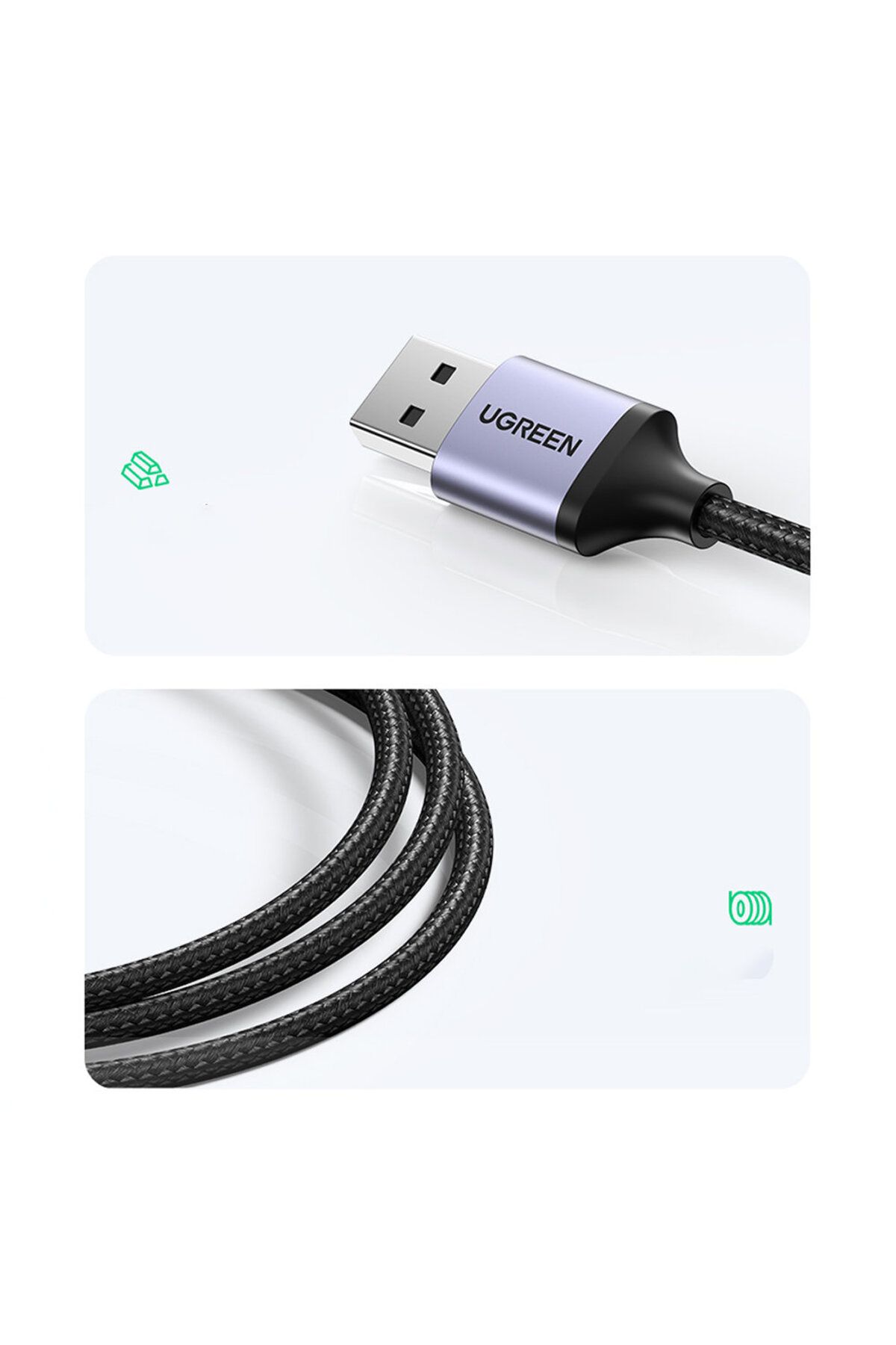 Ugreen-Adaptor HUB multifuncțional, splitter USB 3.0 - 3x USB Ethernet RJ-45 USB-C PD gri 4