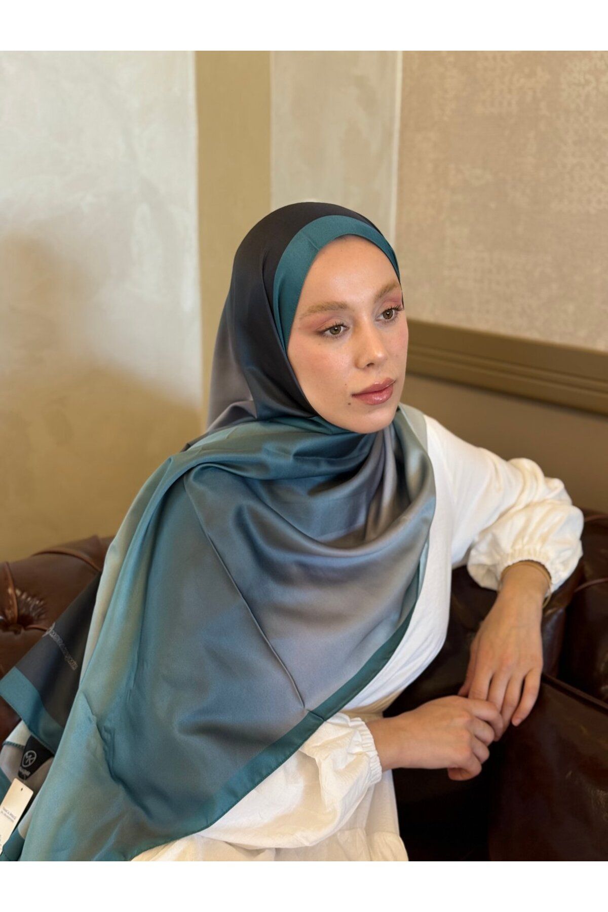 Modakaşmir-Aural Gradient Pattern Silky Tanca Shawl 3