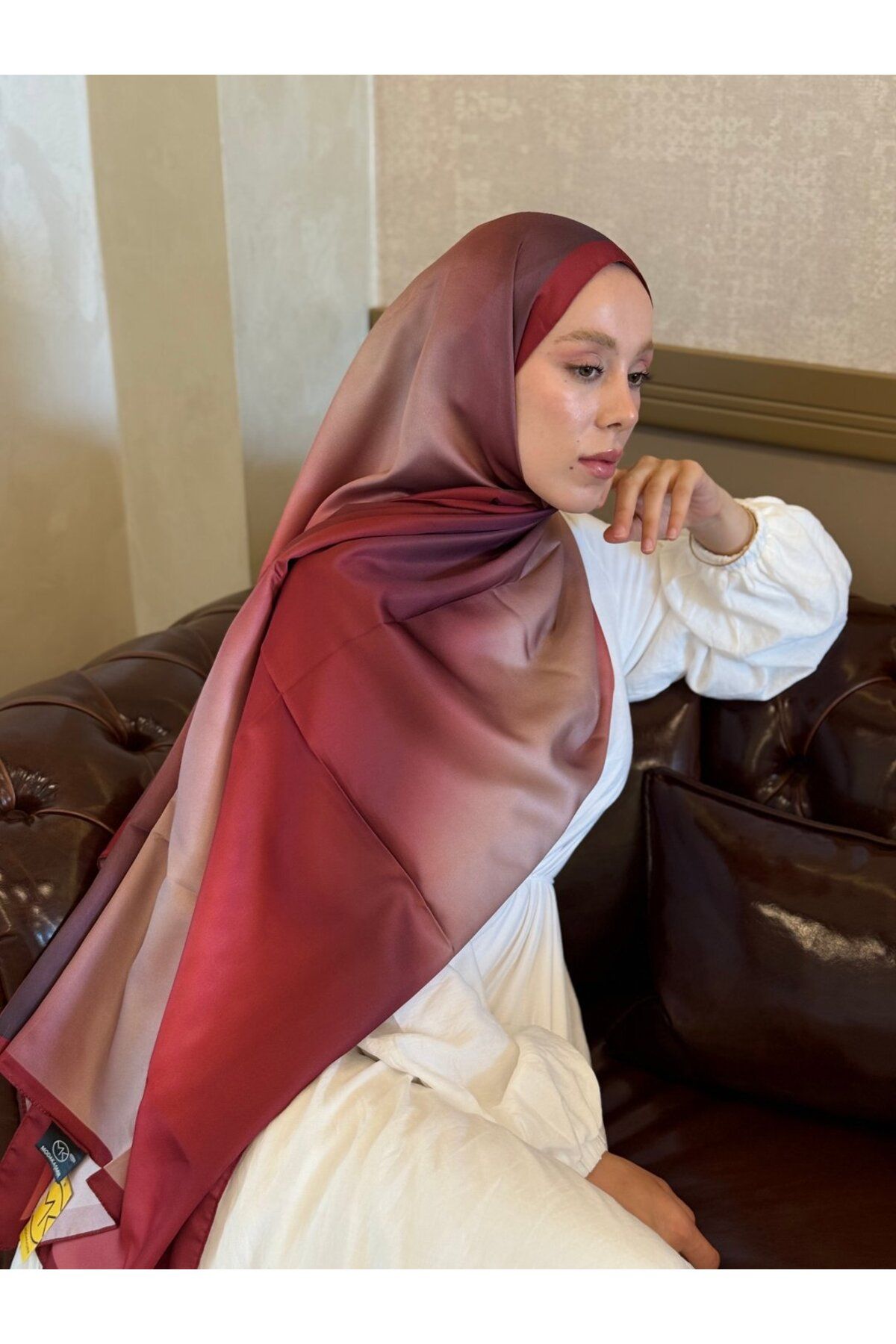 Modakaşmir-Aural Gradient Pattern Silky Tanca Shawl 1