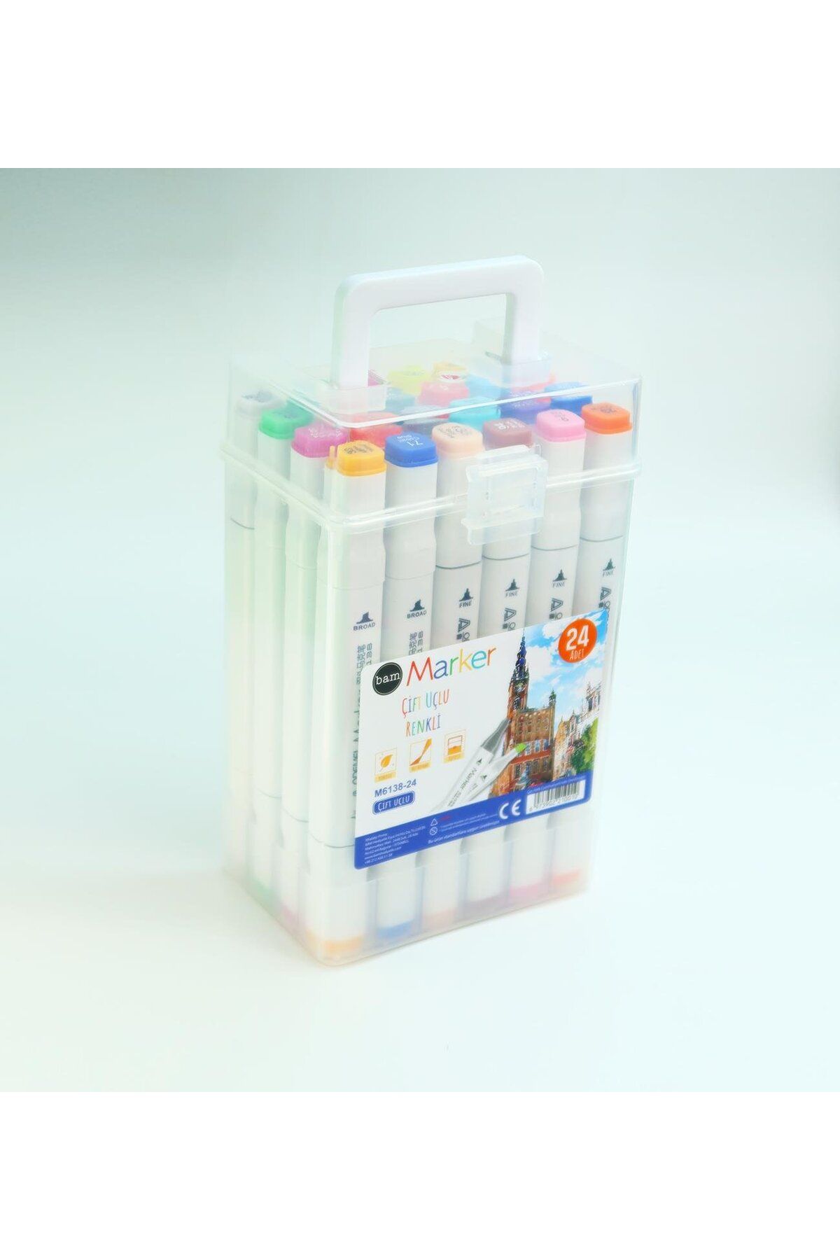 Gift Moda-Bam Double Sided Marker Pen Set of 24 – with Carrying Box 2