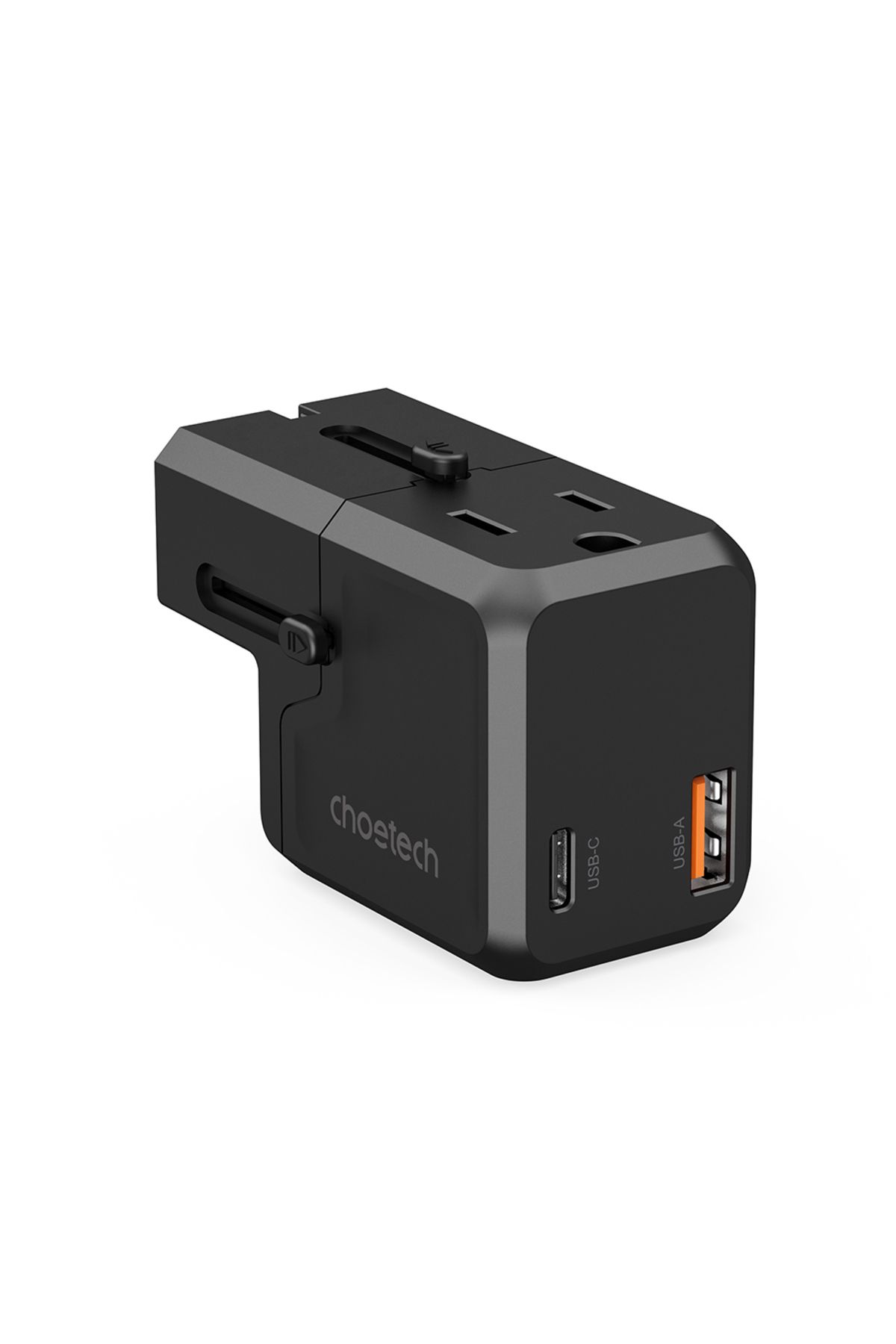 CHOETECH-Încărcător universal USB-C USB-A PD 20W, mufe US EU UK AU, negru 5