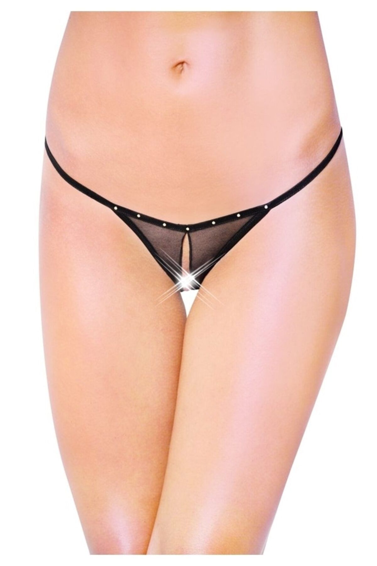 Softline-Bikini, Softline, G-String 2460, cu decupaj, tul, elastic, negru, One Size 3