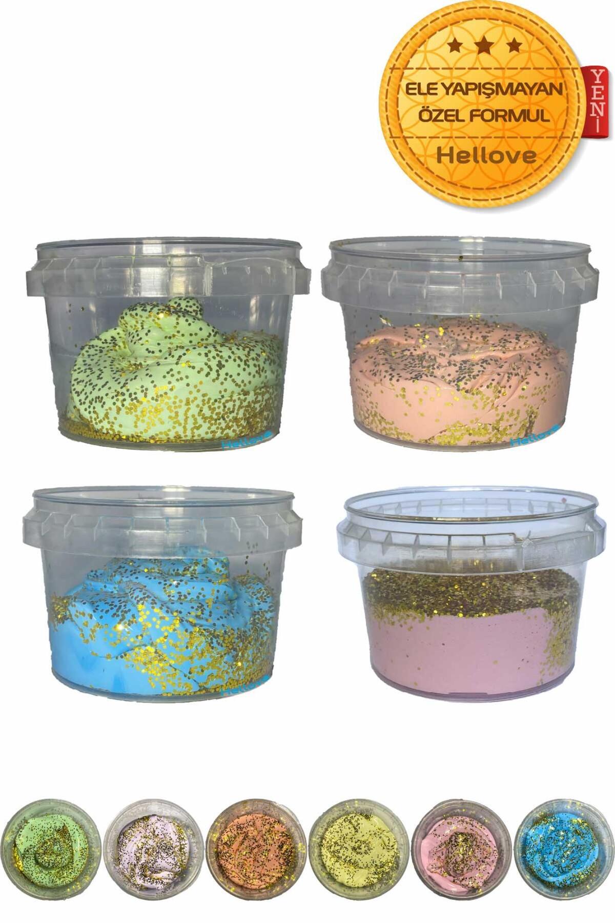 AVMmarketim Köpüklü Ve Simli Slime 4 lü Slime Simli Slaym Simli Oyun Hamuru fotoğrafı 2 (önizleme)