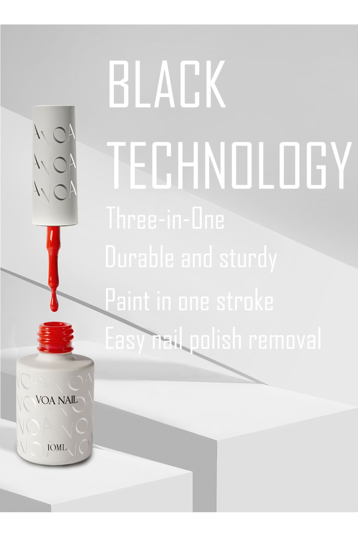 VOA-3 in 1 One Step Gel Polish Soak Off UV LED without Base and Top Coat for Starter Salon, Home 10ml 4
