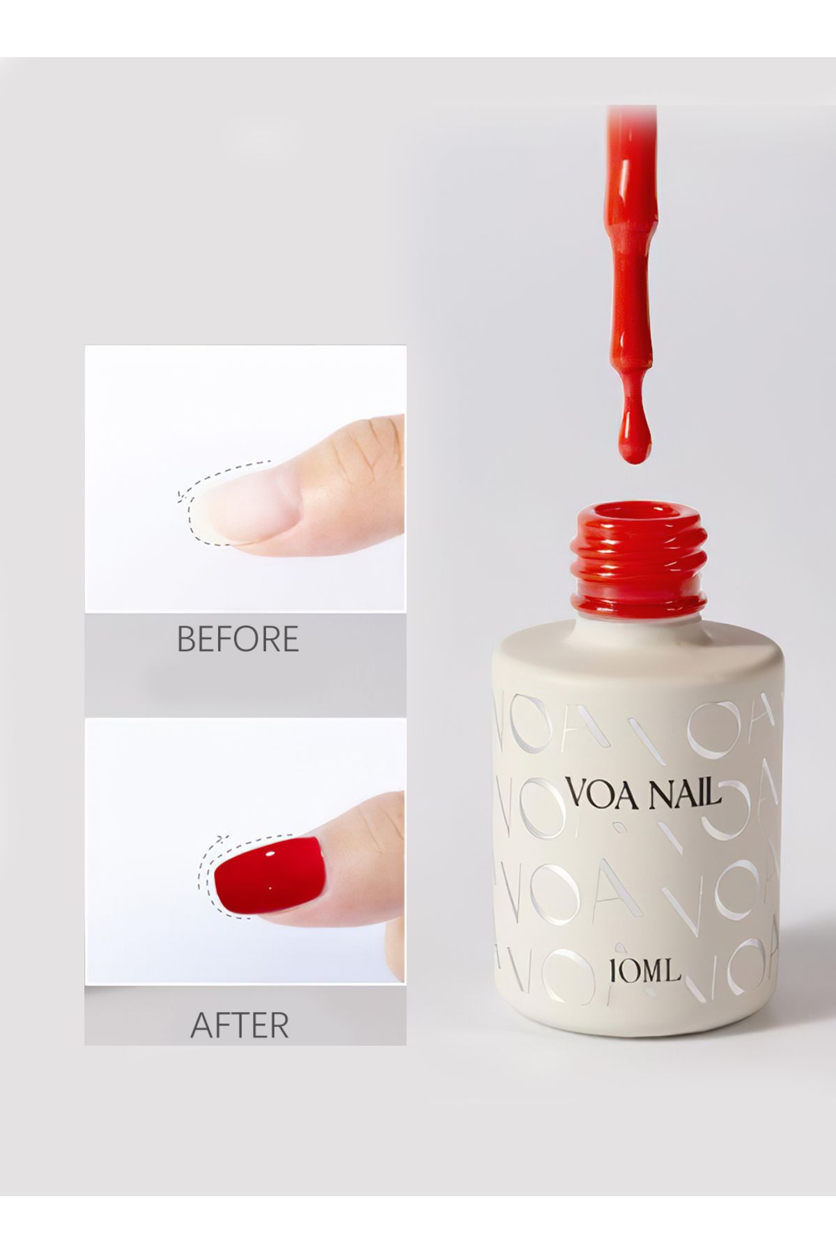 VOA-3 in 1 One Step Gel Polish Soak Off UV LED without Base and Top Coat for Starter Salon, Home 10ml 3