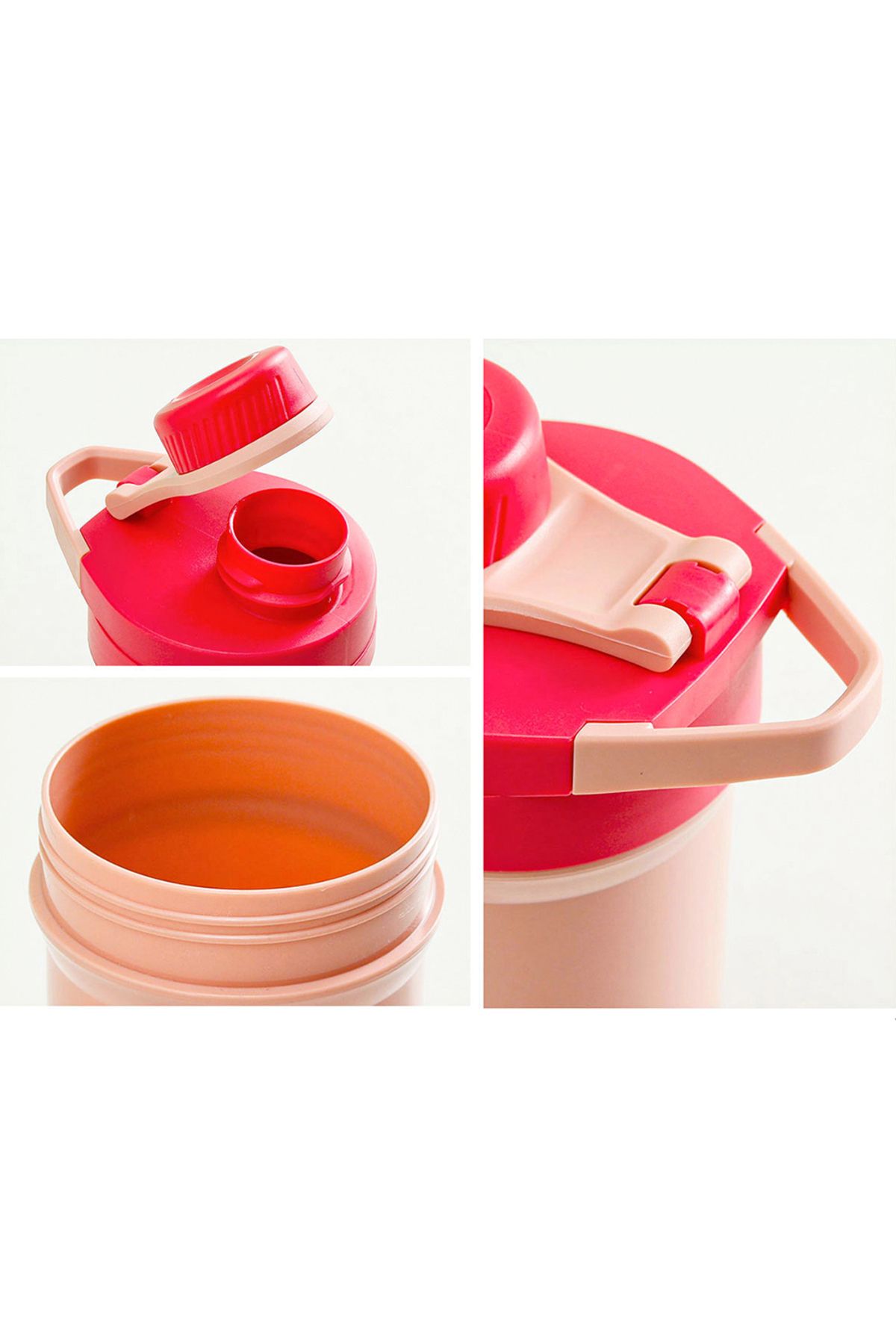 Mobcos-Students Lunch Box with Water Bottle Set Double Layer Lunch Box,Fork 1800ml and Drink Cup 500ml 3