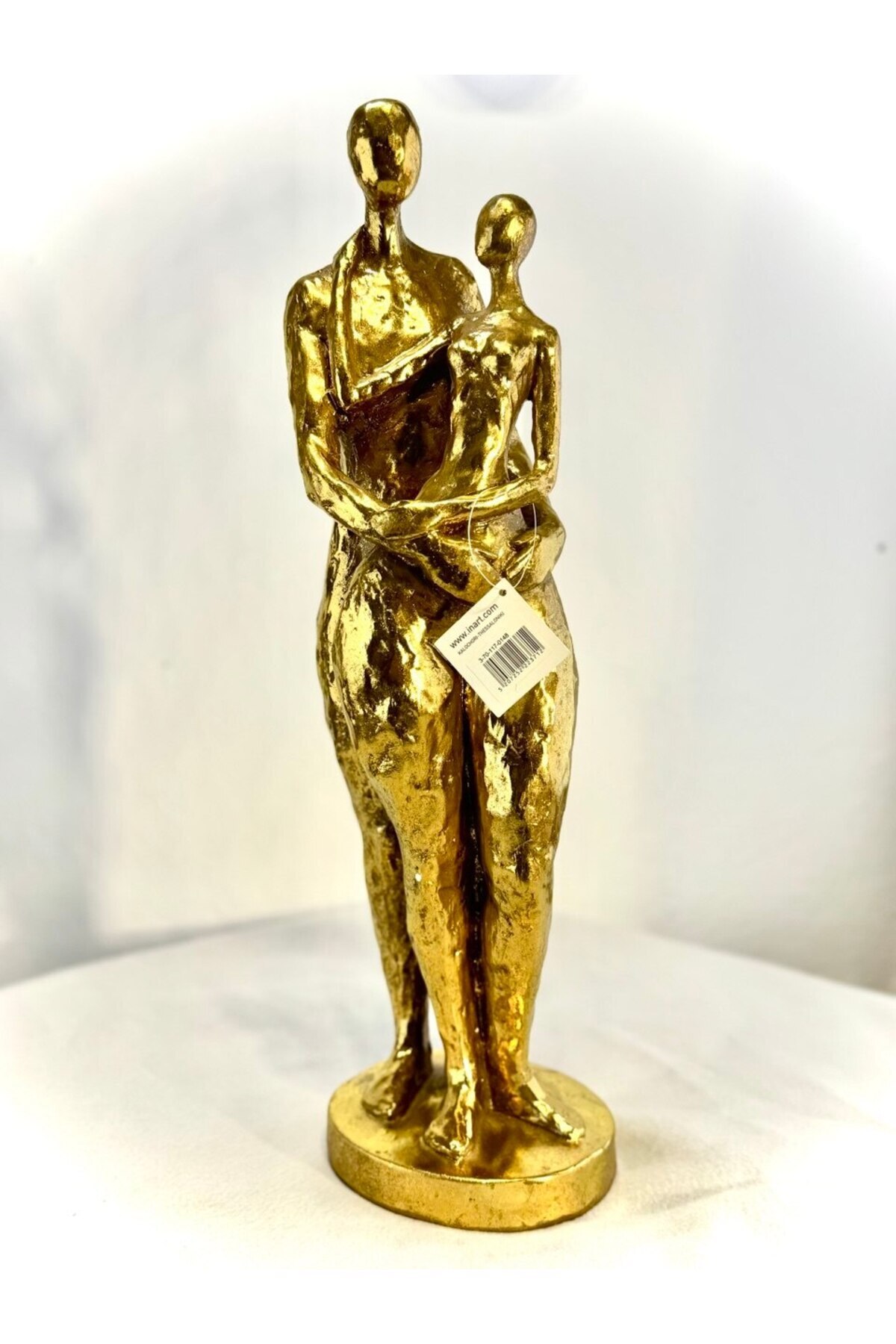 BİEV ÇİFTLİ DEKORATİF GOLD BİBLO 14 X 14 48 CM