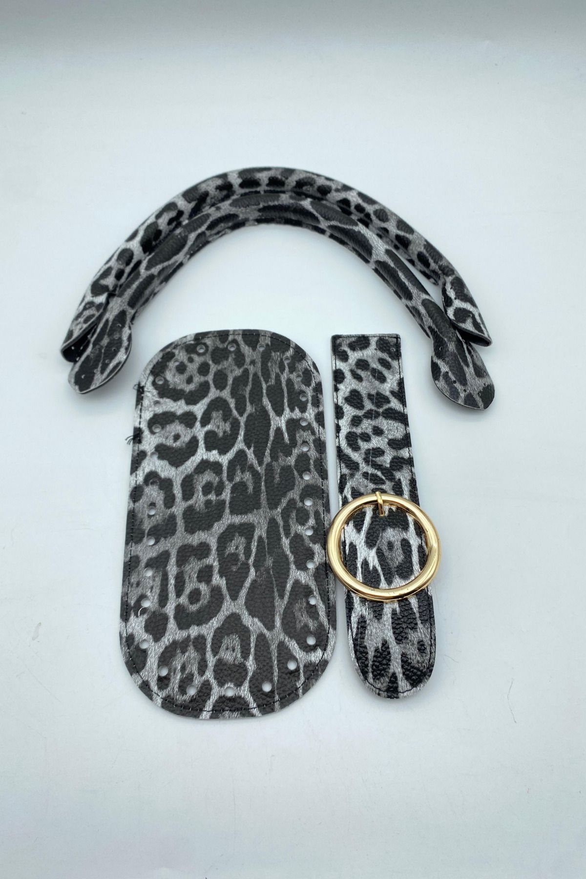 BD fold yarn-Κάλυμμα γλώσσας Zebra Pattern Bag Weave Kit με στρογγυλή πόρπη 1