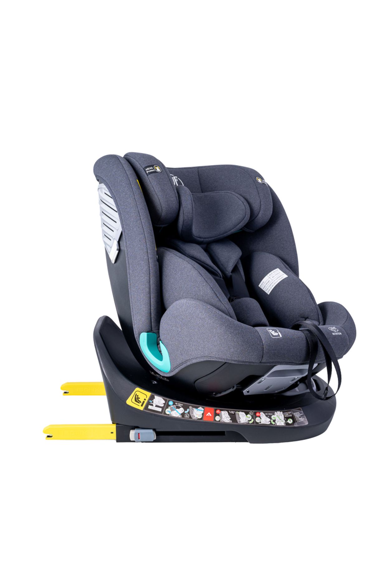 BUF BOOF-Car Seat Saphir DELUXE BUF BOOF iSIZE Grey Isofix sleep position 165 degrees rotating degrees 40-150 cm 6