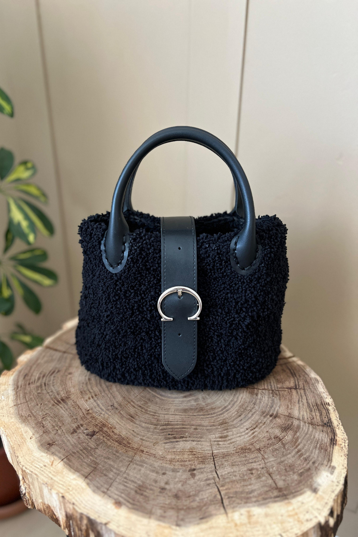 BD fold yarn-Κάλυμμα γλώσσας Zebra Pattern Bag Weave Kit με στρογγυλή πόρπη 2