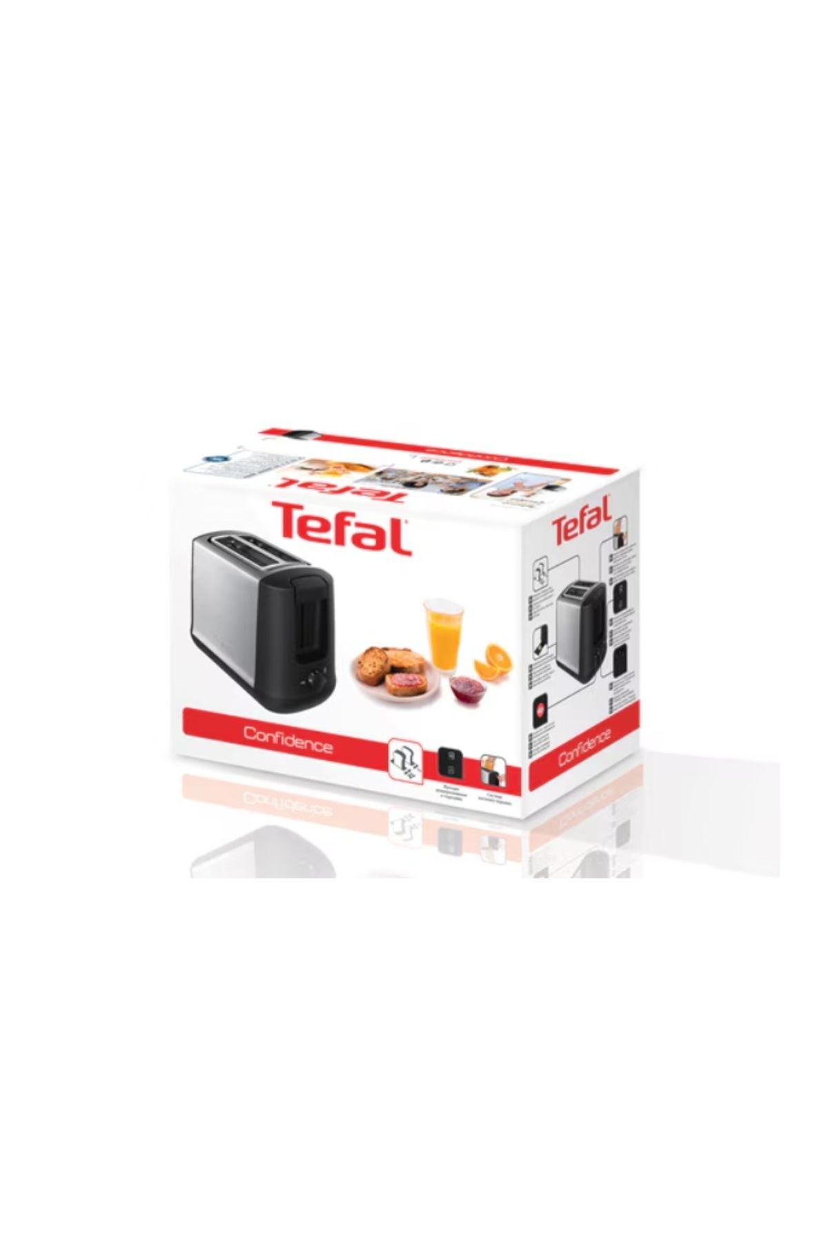 TEFAL-Prăjitor de pâine Confidence TT340830, 850W, 7 niveluri de rumenire, oțel inoxidabil 5