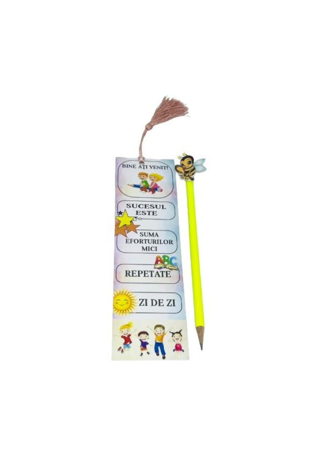 OEM-Set of bookmarks with message and personalized pencil no. 6 3