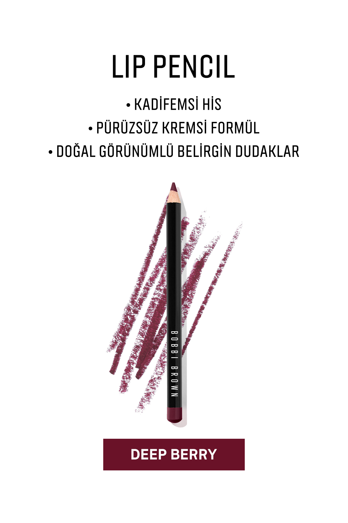 BOBBI BROWN Lip Pencil / Dudak Kalemi - Deep Berry 716170355658 — زرشکی 32757