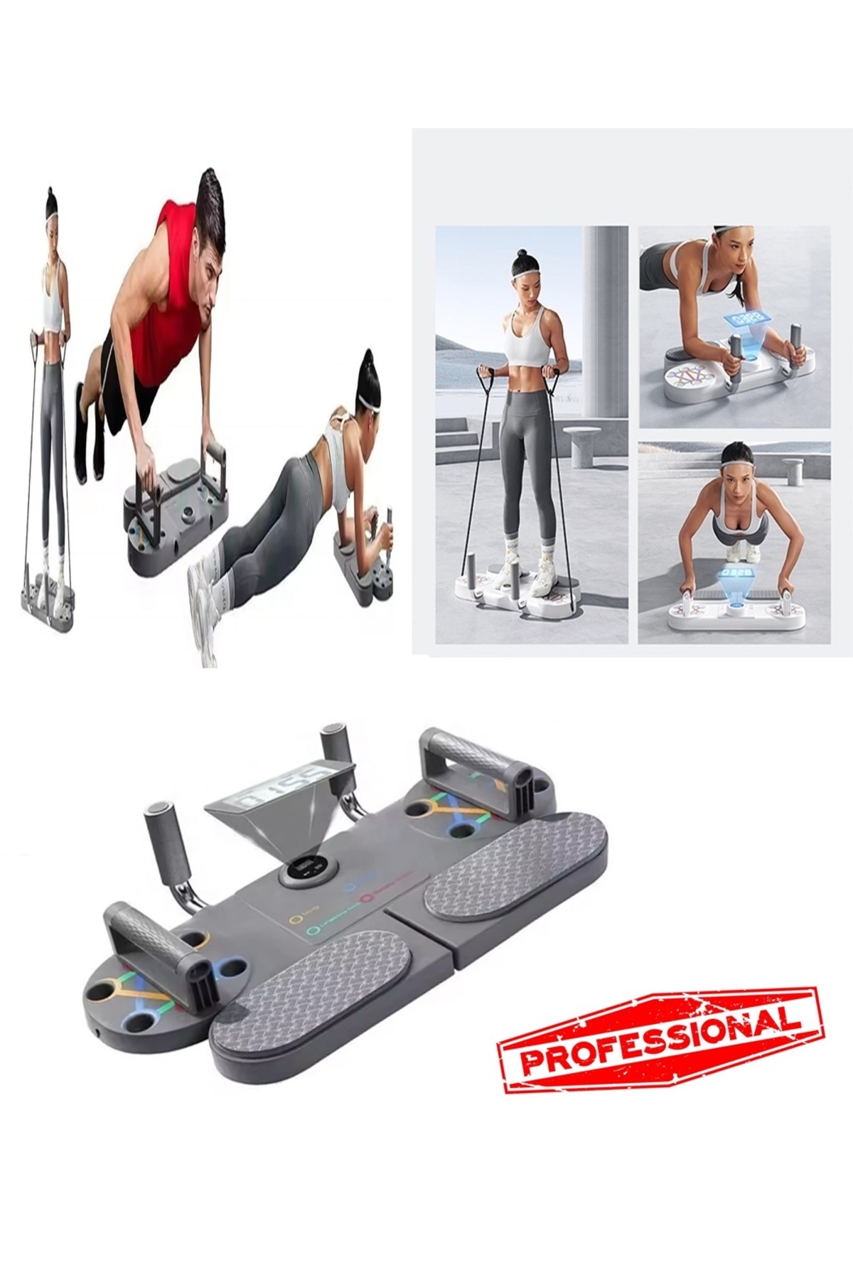 Tisul ST-3 Şınav Tahtası Push-up Kondisyon Direnç Bandı Çalışma Platformu Aleti Barları Fitness Spor