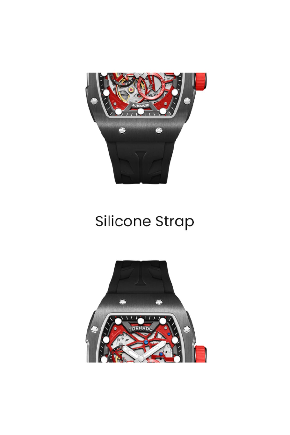 Tornado-Xenith Men's Automatic Red Dial Watch - T24302-xsbb 6