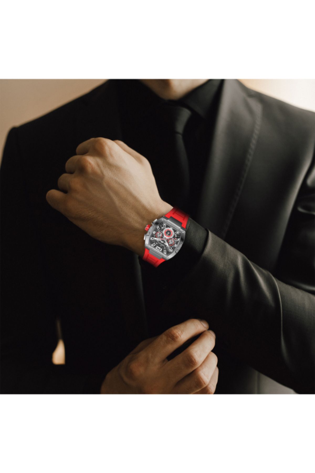 Tornado-XENITH Men's Multi Function Black Dial Watch - T23105-XSRB 7