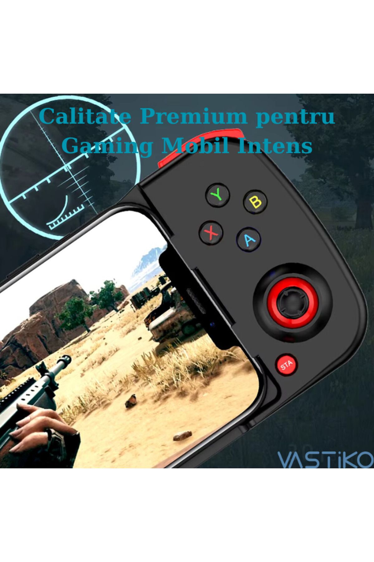 VASTiKO-Controller de Gaming pentru Telefoane, - Compatibil Android, iOS, Windows, Bluetooth 5.0, 7