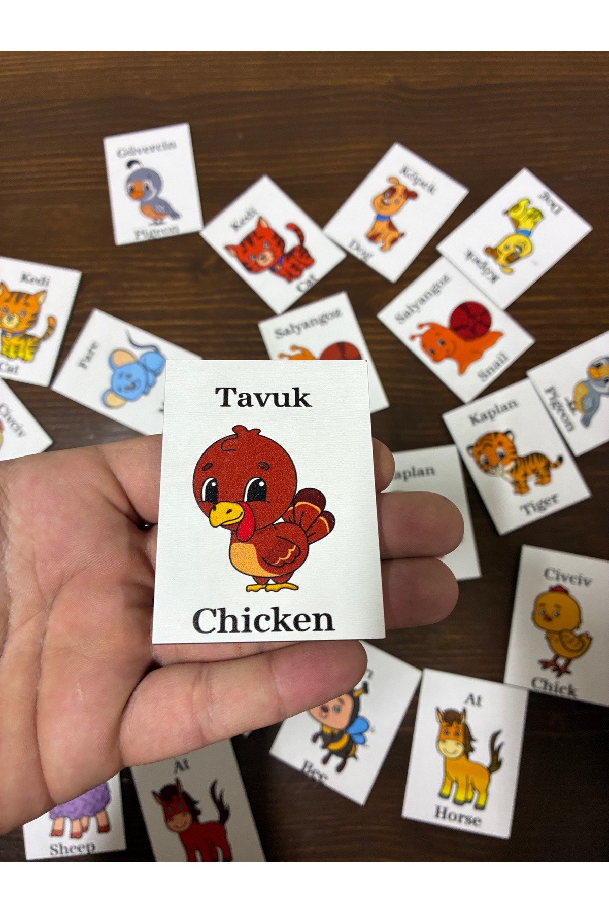 wudie Ahşap Zeka Kartları Eşleştirme Oyunu Ahşap Pazıl Oyuncak Sevimli Orman Hayvanları montessori fotoğrafı 5 (önizleme)