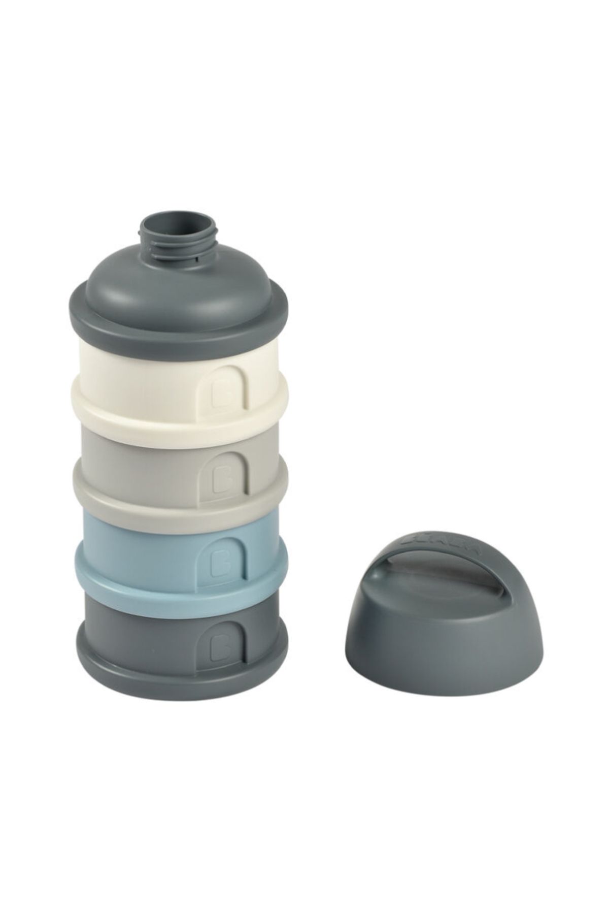 Beaba-Recipient lapte praf 4 compartimente Mineral Grey/Blue 3