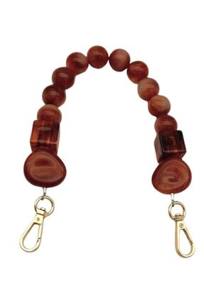 angel çanta aksesuar Angel Çanta Aksesuar 36 cm Koyu Tarçın Boncuklu Çanta Sa...