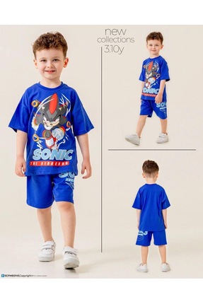 JELİBOOM Sonic Erkek Çocuk Şort Takım %100 Cotton