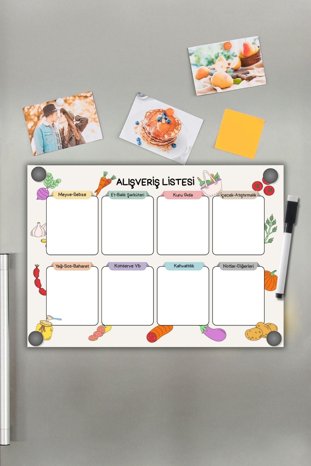 Metranya-Magnet Shopping List, Magnet Grocery Missing List, Refrigerator Notepad, Planner 1