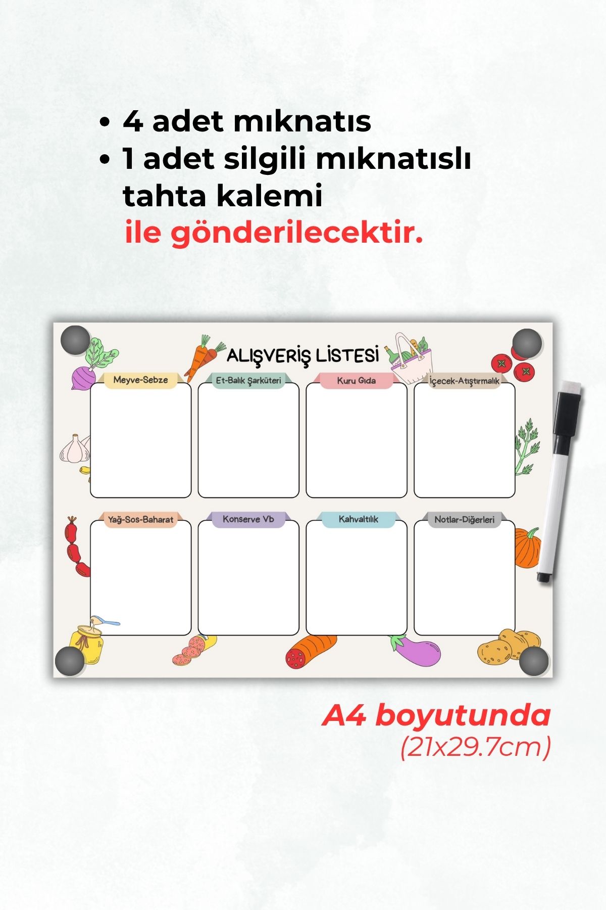 Metranya-Magnet Shopping List, Magnet Grocery Missing List, Refrigerator Notepad, Planner 3
