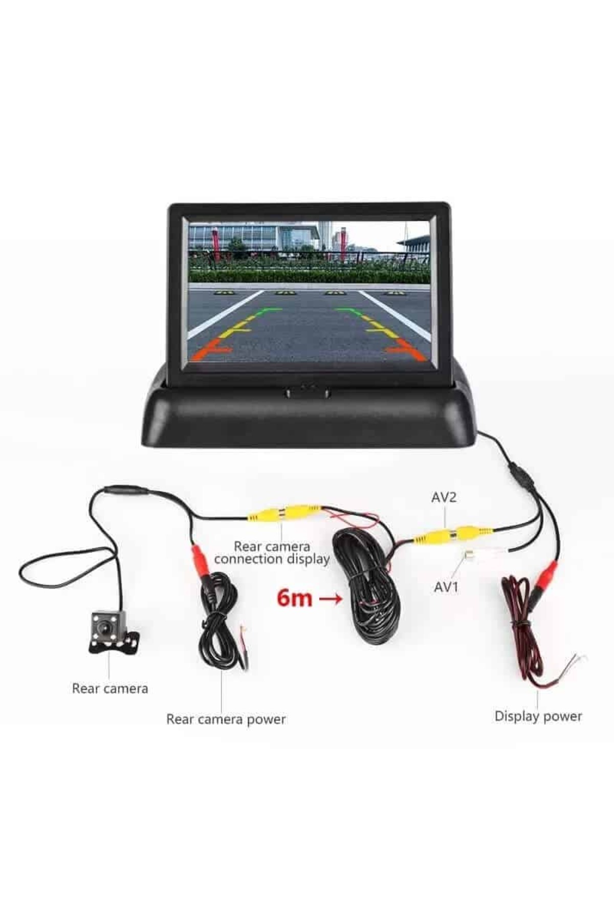BGRJ Automotive-2 in 1 kit, license plate holder with reversing camera and foldable monitor 2