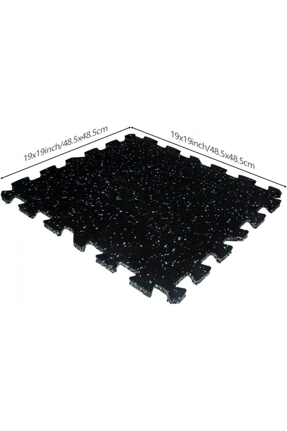 Nisorpa-Set de 6 covorașe interconectabile, cauciuc, negru/albastru, 48,5 x 48,5 cm 6