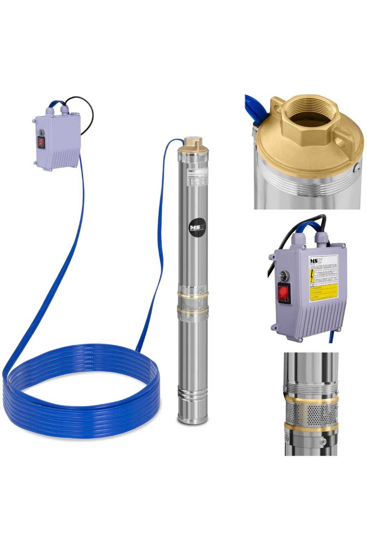 MSW Pompă De Adâncime 6000 L/h Până La 72 M - One Size