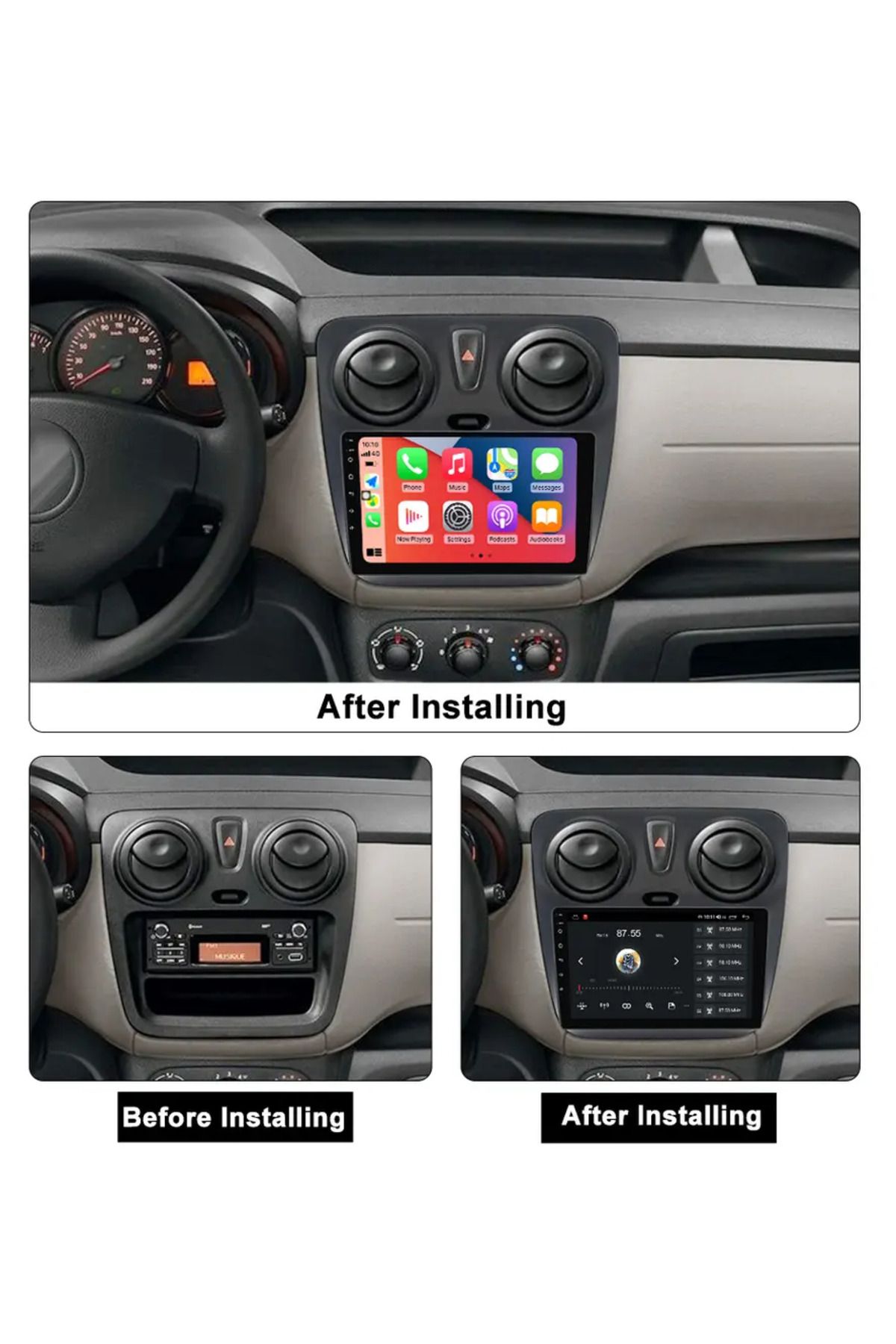 navi-it-Navigatie dedicata Dacia Logan 2 Clima 2015-2021, Android 13, Wireless Carplay si Android auto 2 GB 2