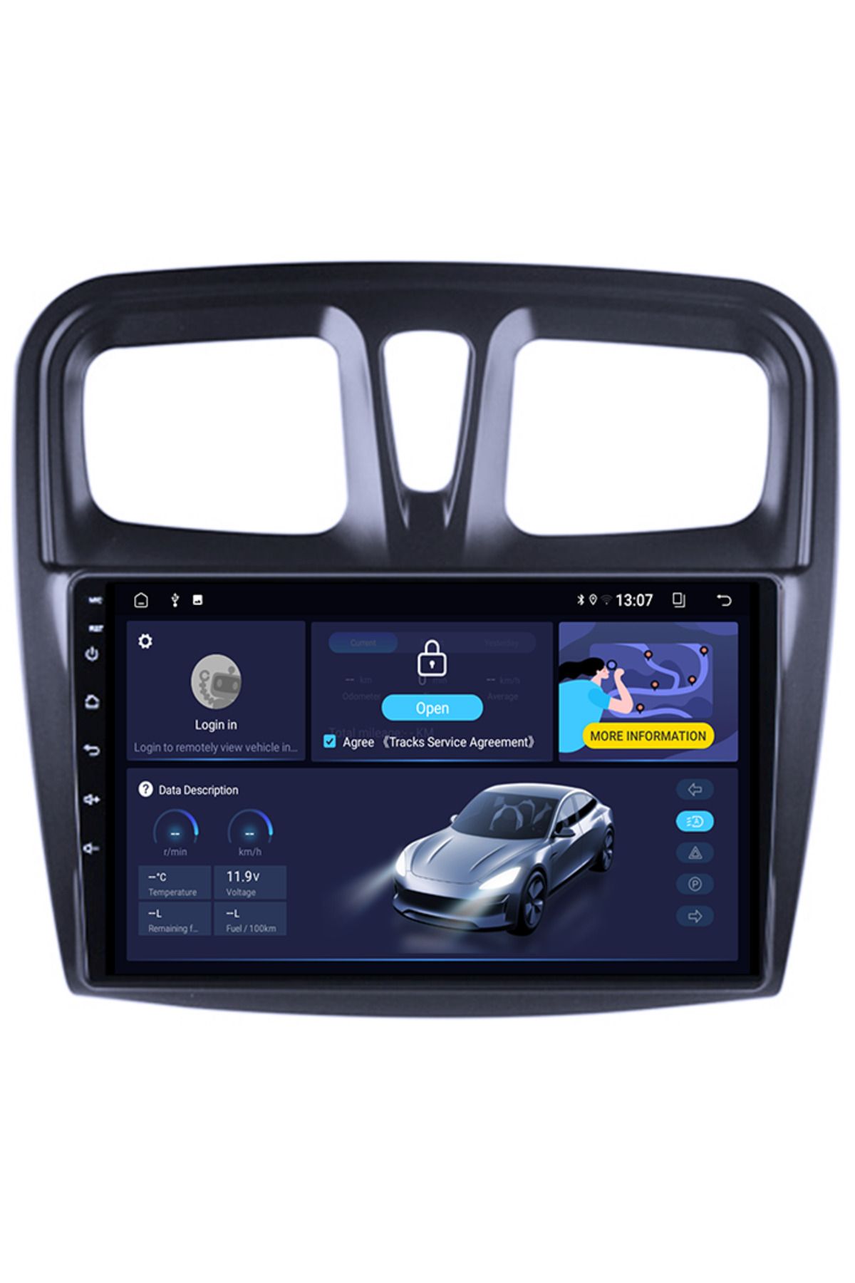 navi-it-Navigatie dedicata Dacia Logan 2 Clima 2015-2021, Android 13, Wireless Carplay si Android auto 2 GB 3