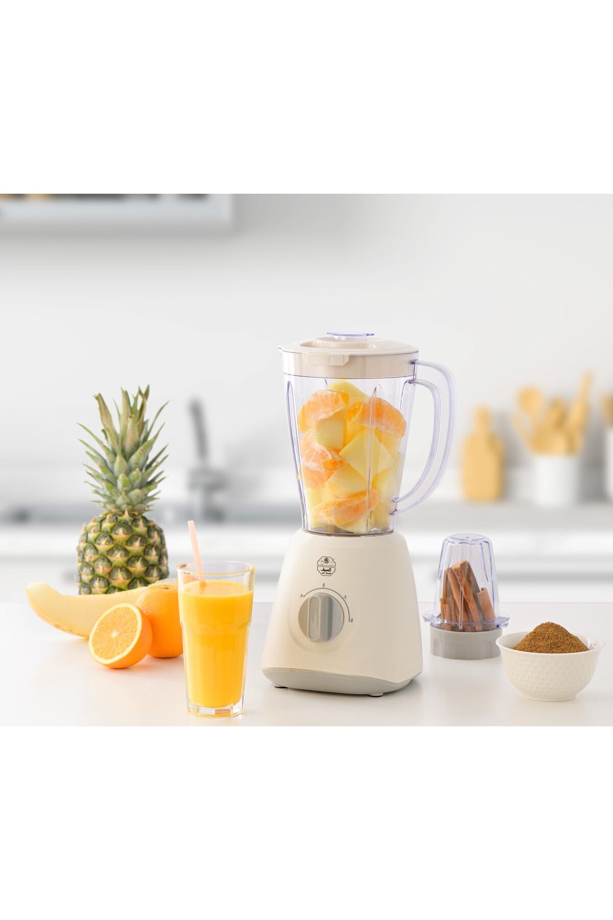 ALSAIF-Electric Blender – 1.5L – 400W – White & Grey 1