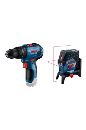Bosch GSB 12V-30 Akülü Darbeli Delme/vidalama + GCL 2-50 C Kombi Lazer Seti