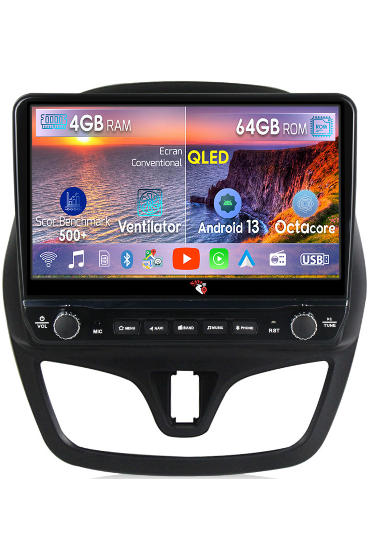 navi-it-Dedicated navigation Spark Beat 2015-2018 with rotary buttons model 2024, 4 GB RAM 64 ROM, Quadcore, A 1