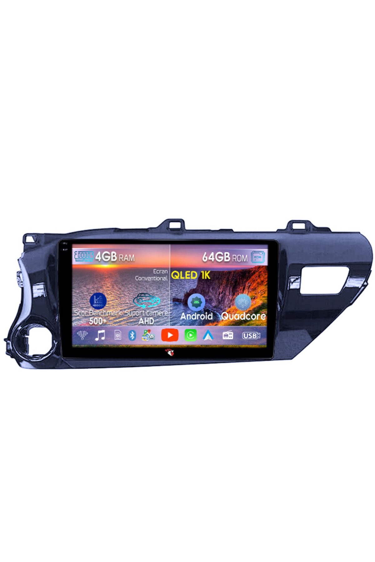 navi-it-Navigatie dedicata Toyota Hilux 2016, 4GB RAM 64GB ROM, Octacore, Android 14, Display QLED 1K 10", C 1