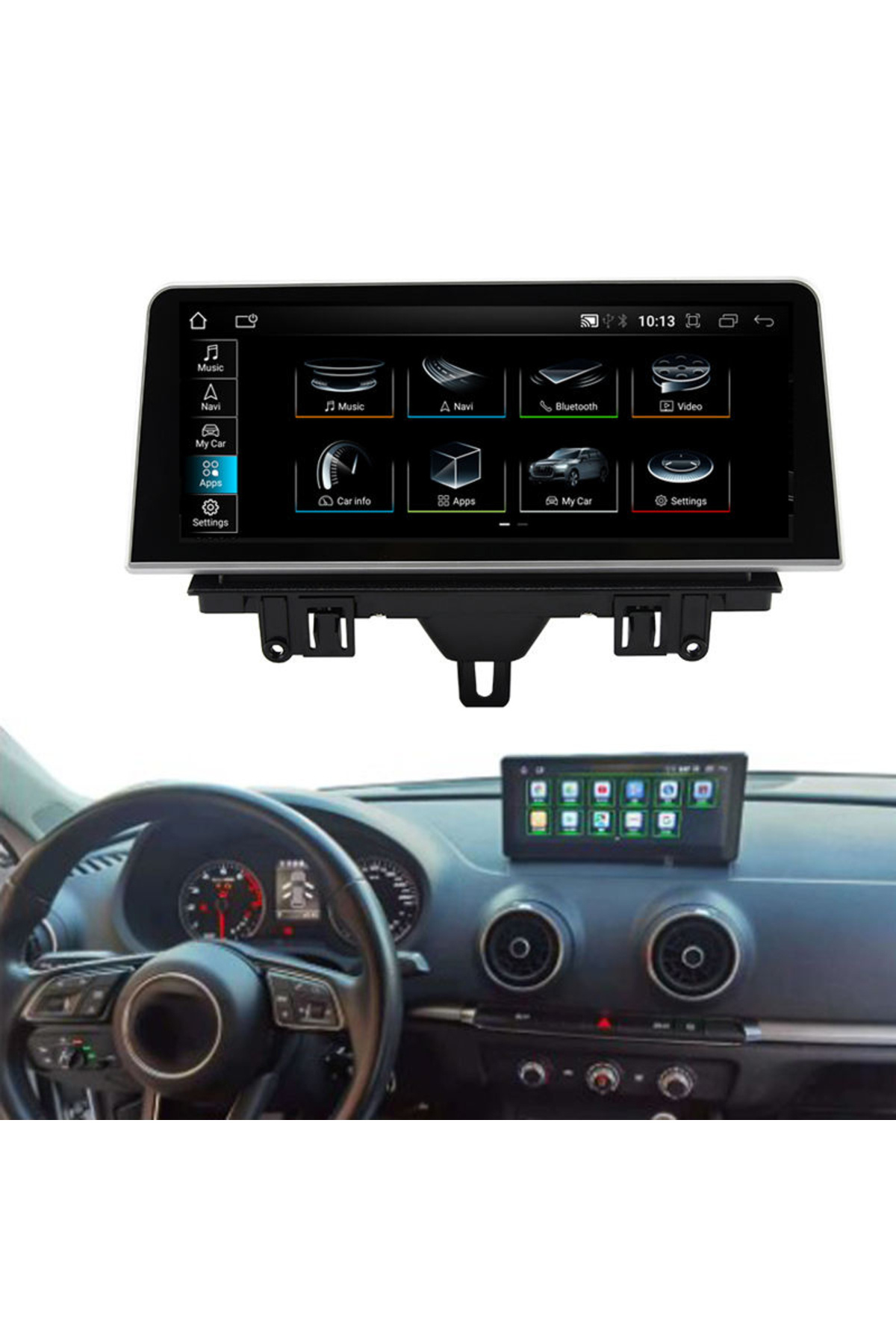 navi-it-Dedicated navigation Audi A3 2012-2018, Android 13, 8.8 inch display, Internet, Applications, Waze, W 3