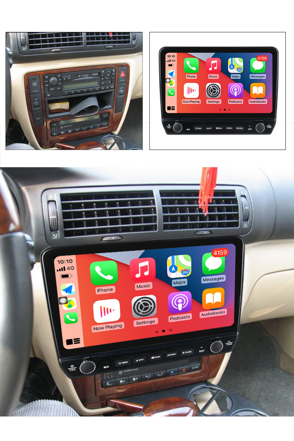 navi-it-Dedicated Passat B5 navigation with rotary buttons model 2024, 4GB RAM 64GB ROM, Quadcore, Android 13, 3