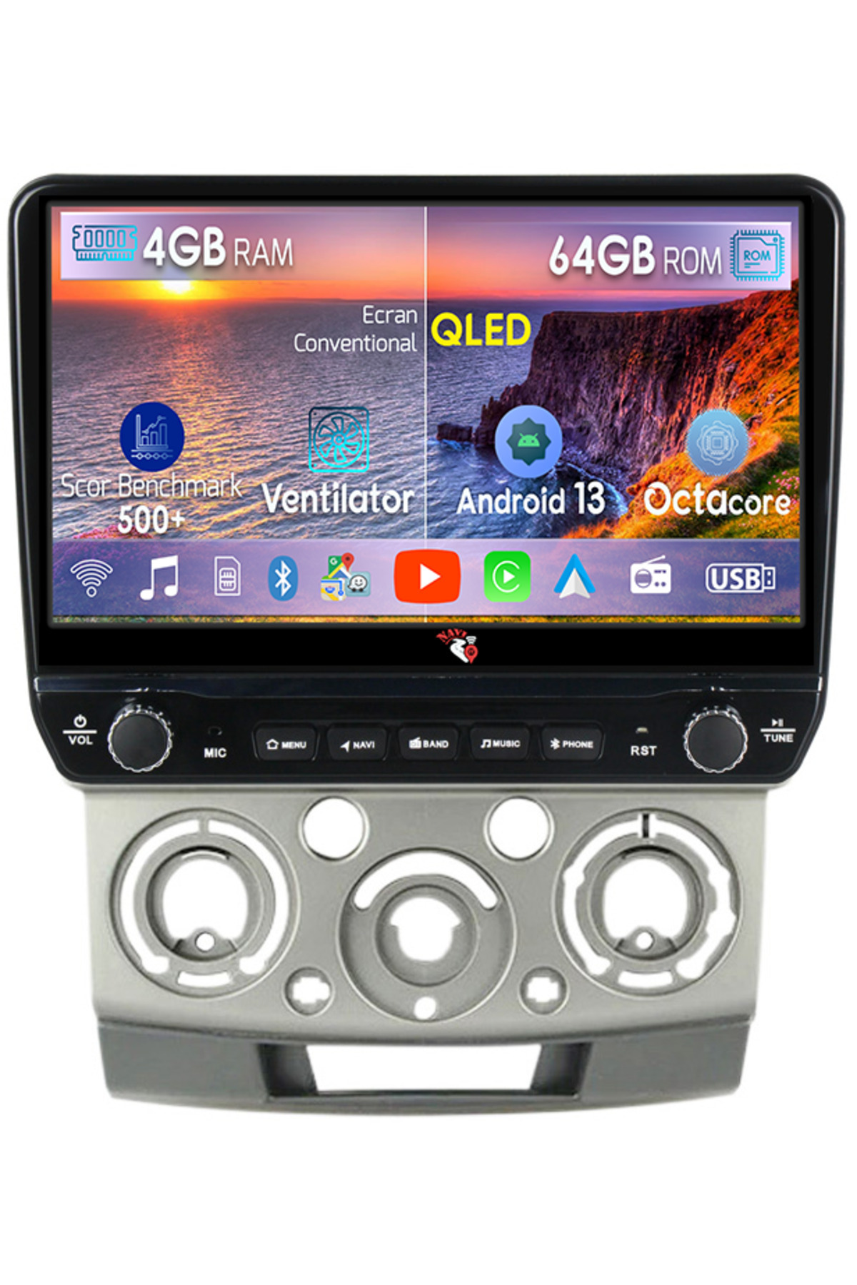 navi-it-Dedicated navigation Ranger 2006-2011 with rotary buttons model 2024, 4 GB RAM 64 ROM, Quadcore, Andro 1