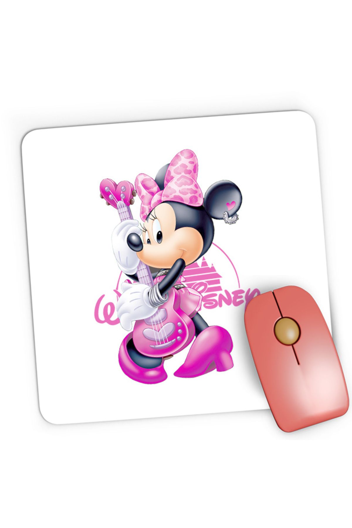 OEM-Mousepad Gaming Mickey Mouse Minnie Rock n roll Music Fun, 21x19 cm 2