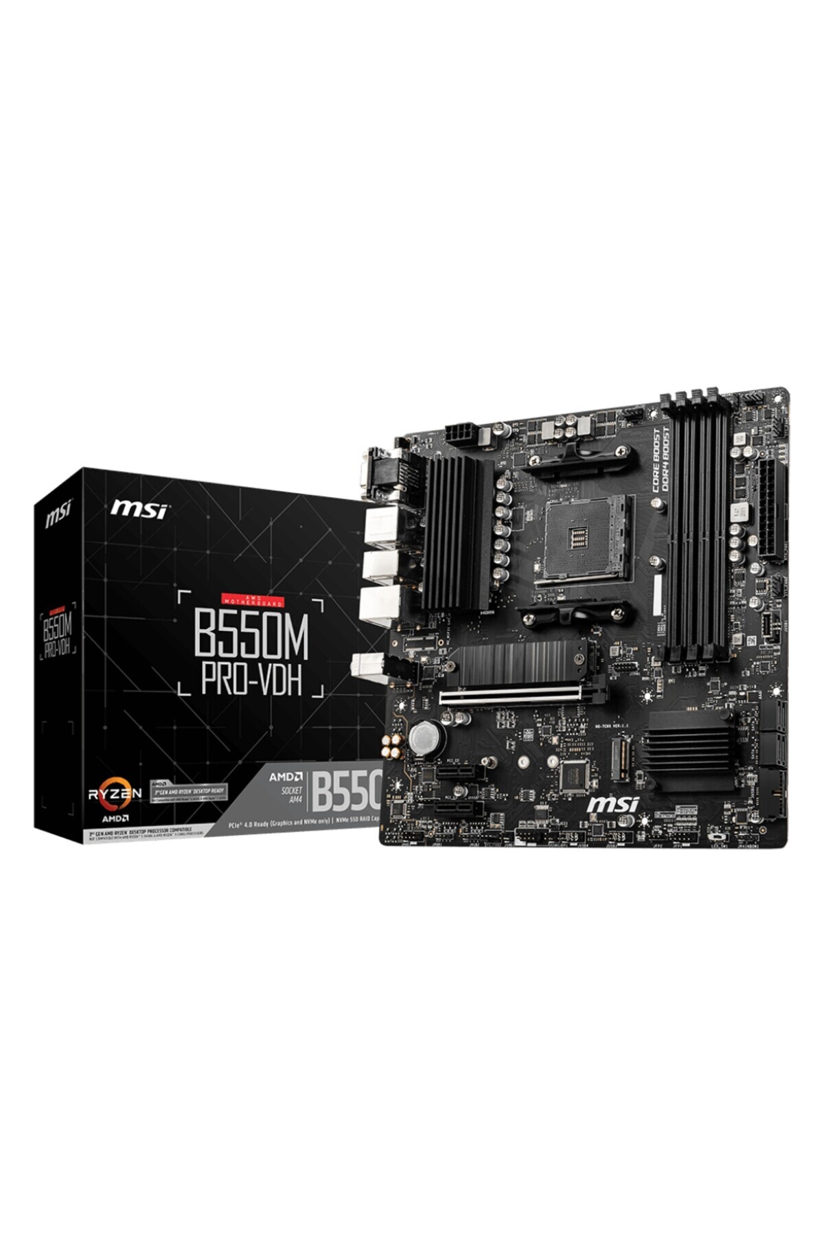 MSI-B550m Pro-vdh AMD B550 Socket - DDR4 4400(OC)mhz Matx Gaming Motherboard 1