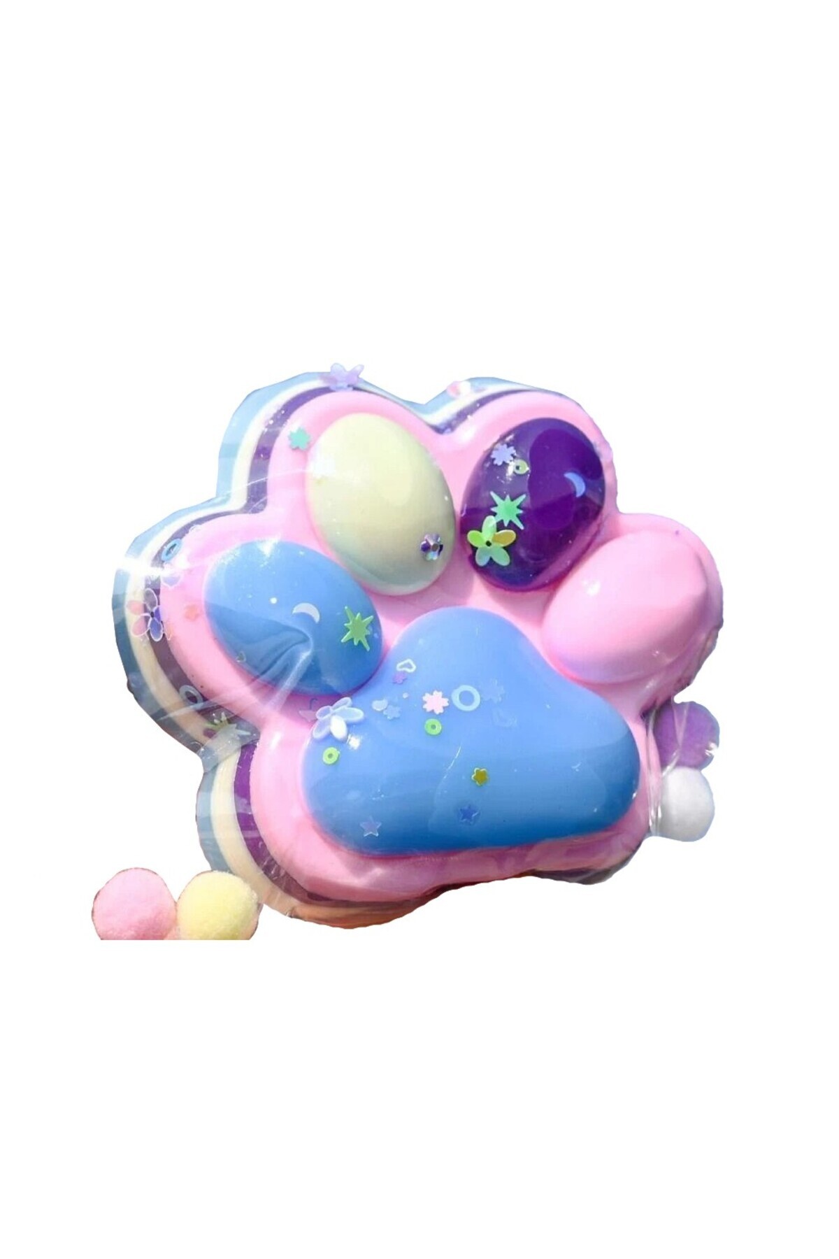 Teo-Squishy Antistress Toy, , Slow Rising, Cat Paw Pattern, Squishy, BIG 12.5 x 10.5 cm, 22 1