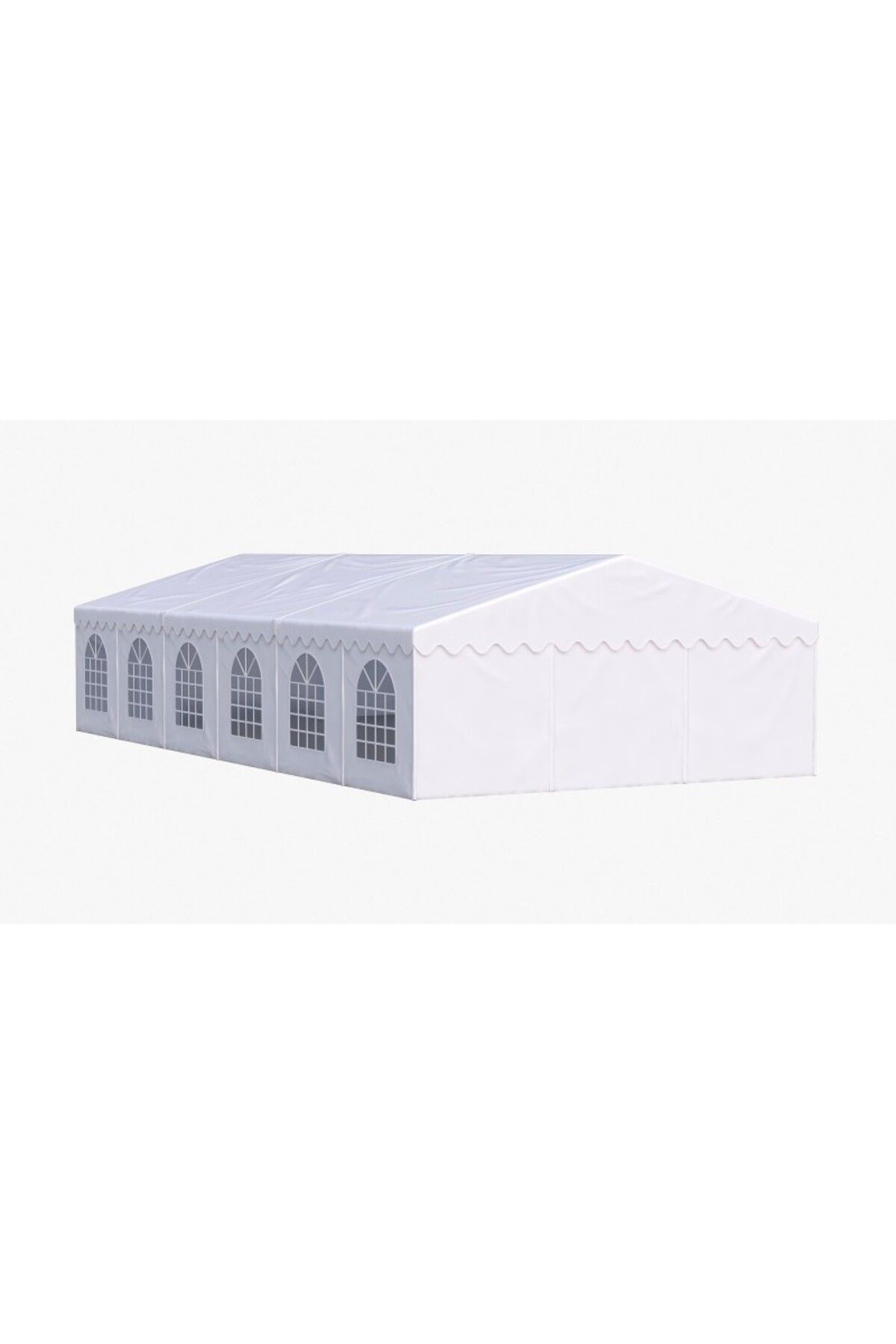 PROCART-Cort evenimente, pavilion 12x6x3,7 m, PVC ignifug, suprafață 72 mp, 12 ferestre 22