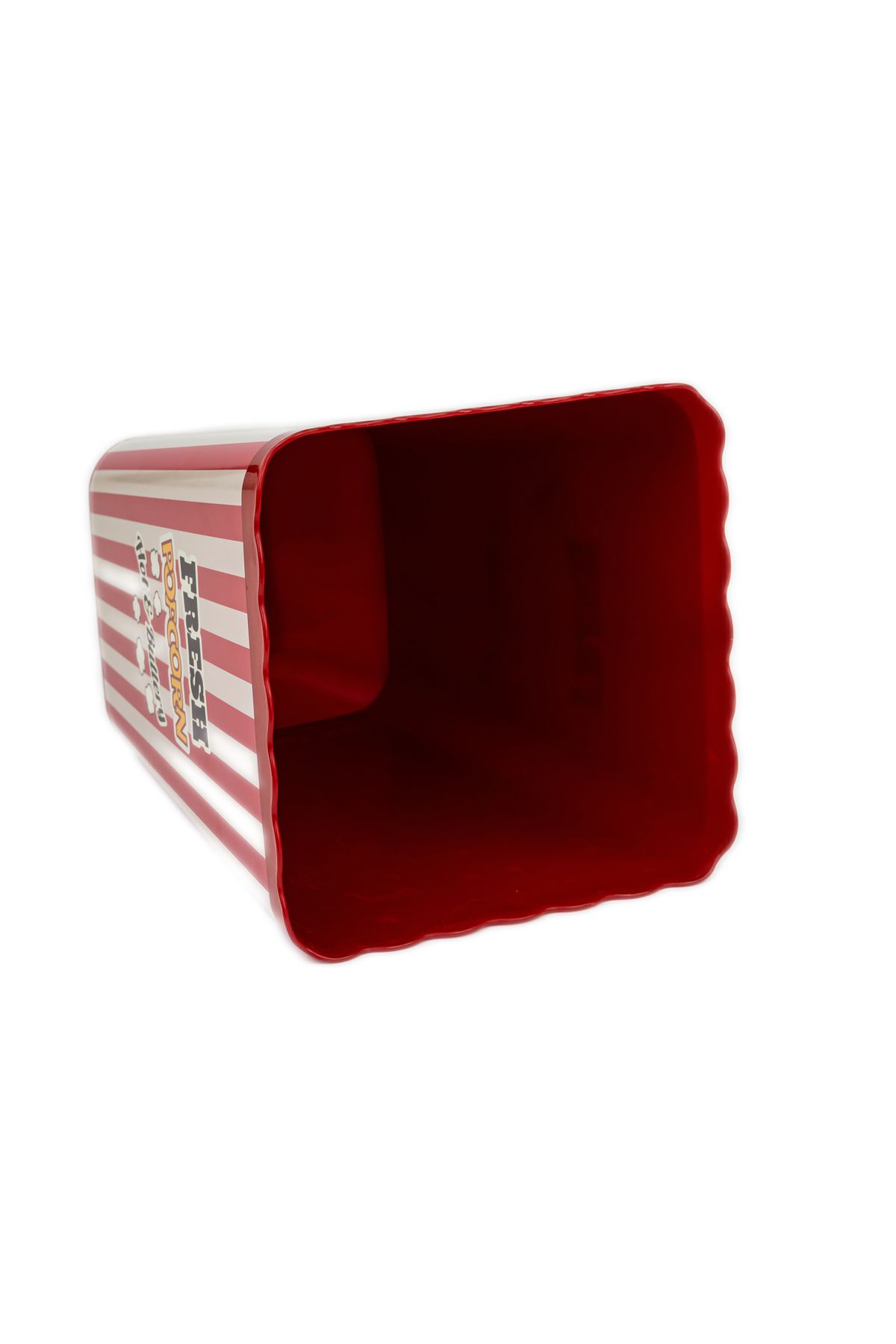 Herevin-1.3 Litre Red Popcorn Box - Classic StripedPolypropylene (PP) Snack Container for Popcorn 2