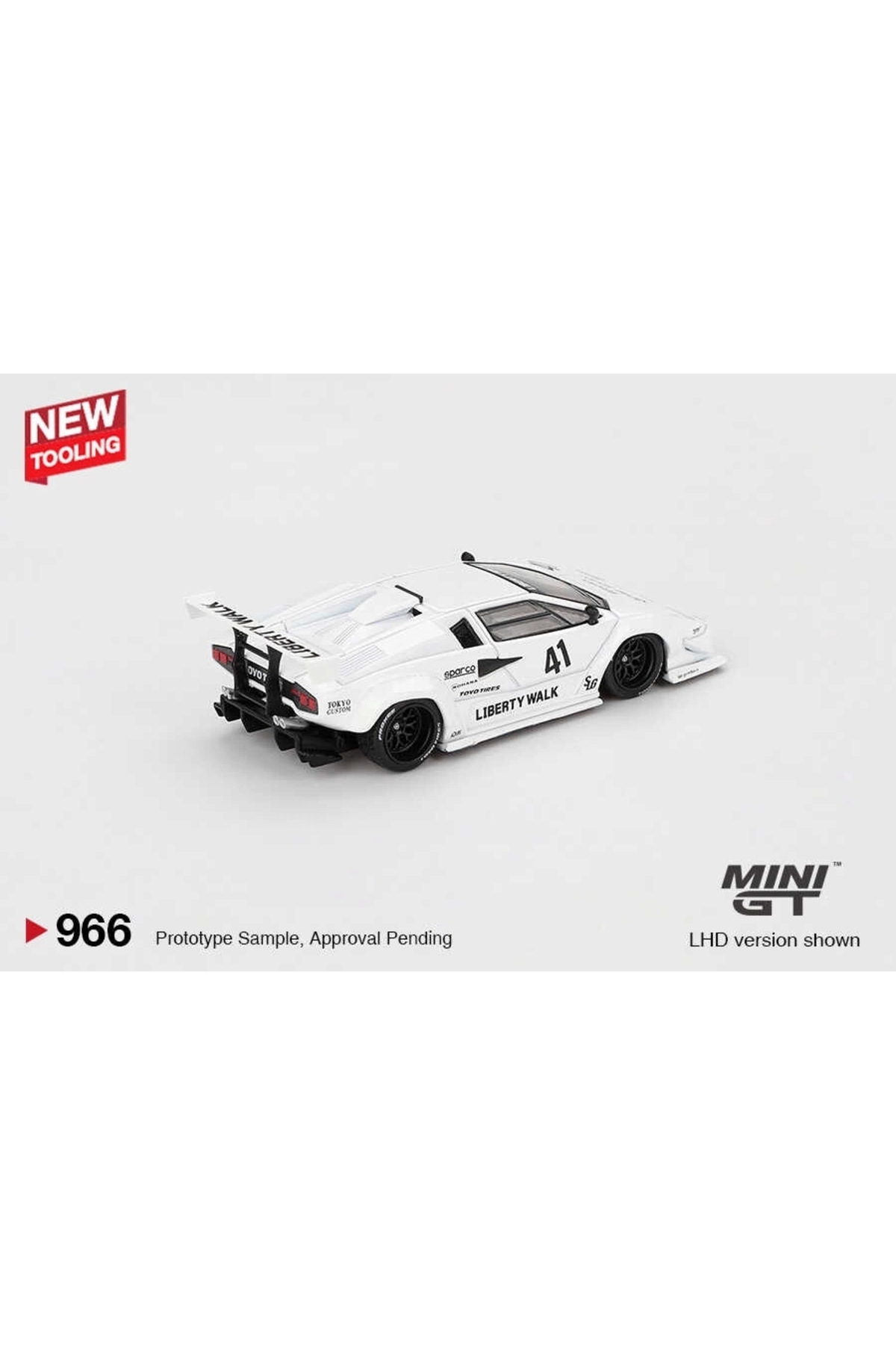 mini gt MGT00966 1/64 Lamborghini Countach LB-WORKS White 2024 Tokyo Auto Salon fotoğrafı 3 (önizleme)