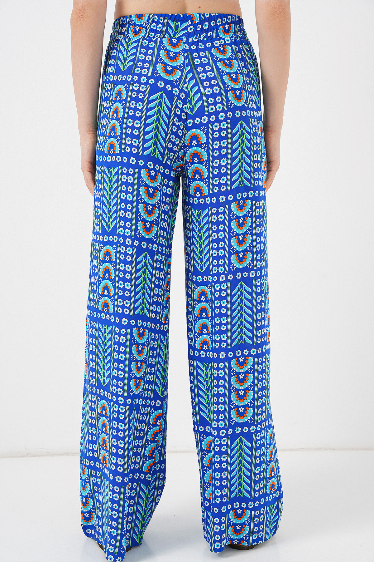 Bigdart-Women's Patterned Viscose Trousers 6749 - Saks 6